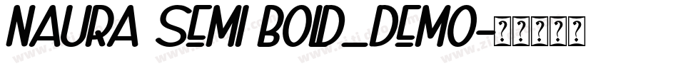 Naura Semi Bold_DEMO字体转换